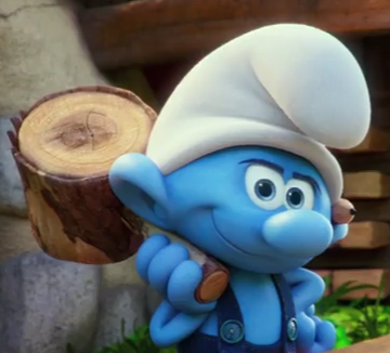 The Smurfs Handy Blue Smurf Plush Stuffed Toy Carpenter Pencil