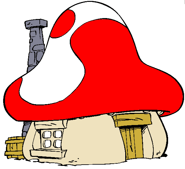  Play Along Smurfette's Mushroom House : Toys & Games