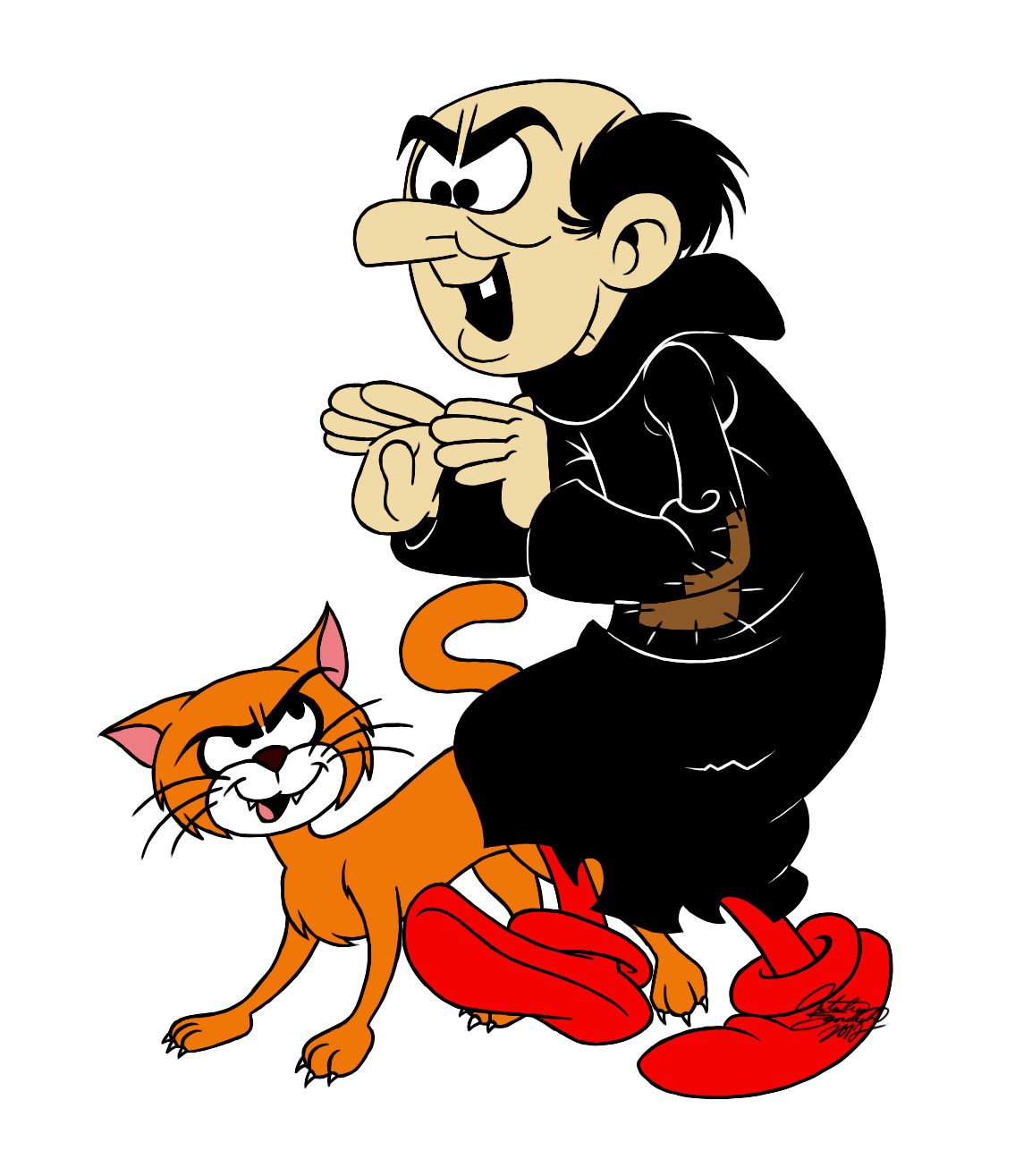 the smurfs gargamel and azrael