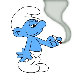 Smurf With Cigarette