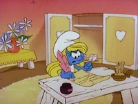 Smurfette Writing a Letter