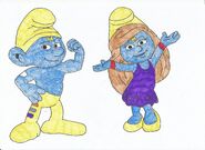 Wonder & Hero as 3D characters, but with cartoon-style pupils (by A Heroic Smurf)