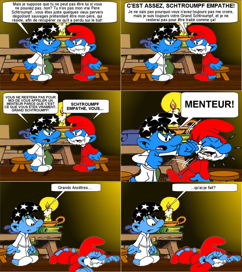 Empath: The Luckiest Smurf - Papa Smurf & Mama Smurfette / Recap - TV Tropes