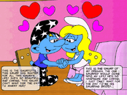 Empath and Smurfette looking into each other's eyes