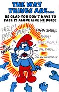 Yes, it can be very stressful for Papa Smurf to be the leader!