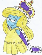 AHS used one of random "Smurfette" characters to create a Queen Smurfette for his series. This is Version 1.0.