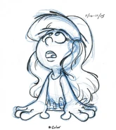 Smurfette Looking Up (Sketch).jpg (423 KB) I wanted to draw her looking up and am quite pleased with the results - especially her hair flow! Drawn between Nov. 10th - 11th, 2015.