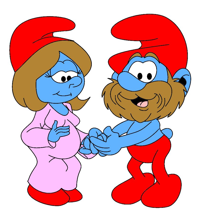 smurfette having a baby