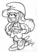 10-Second Smurfette Sketch.jpg (84 KB) 10 seconds, no erasing, no reference needed. Drawn on June 11th, 2014.