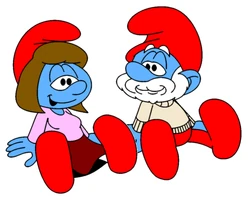 Papa Smurf And Lilly
