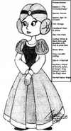 My first drawing of Savina with her basic info on the right. Drawn on June 7th, 2011.