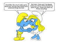 Hero And Smurfette's Feelings