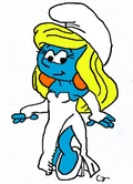 Smurfette In White Gown