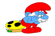 Papa Smurf Mourns For His Son