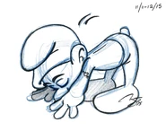 Another stretch pose so I could challenge myself with this facial angle. Drawn between. Nov. 11th - 12th, 2015.