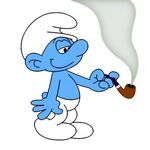 Smurf With Smoking Pipe