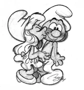 Flirty Smurfette Sketch.jpg (326 KB) "Ooh, you're so smurfy~" Drawn on Nov. 21st, 2014.