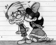 I've always thought Peewit and Denisa would make a cute couple when they're older. Drawn on Oct. 18th, 2011.