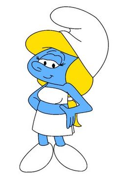 The typical appearance of a female Smurf in Smurfette Village