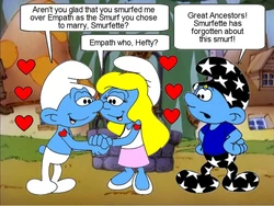Hefty And Smurfette Together