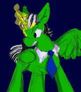 Depiction of John Phoenix as a pony made by pinkcocoapowder.