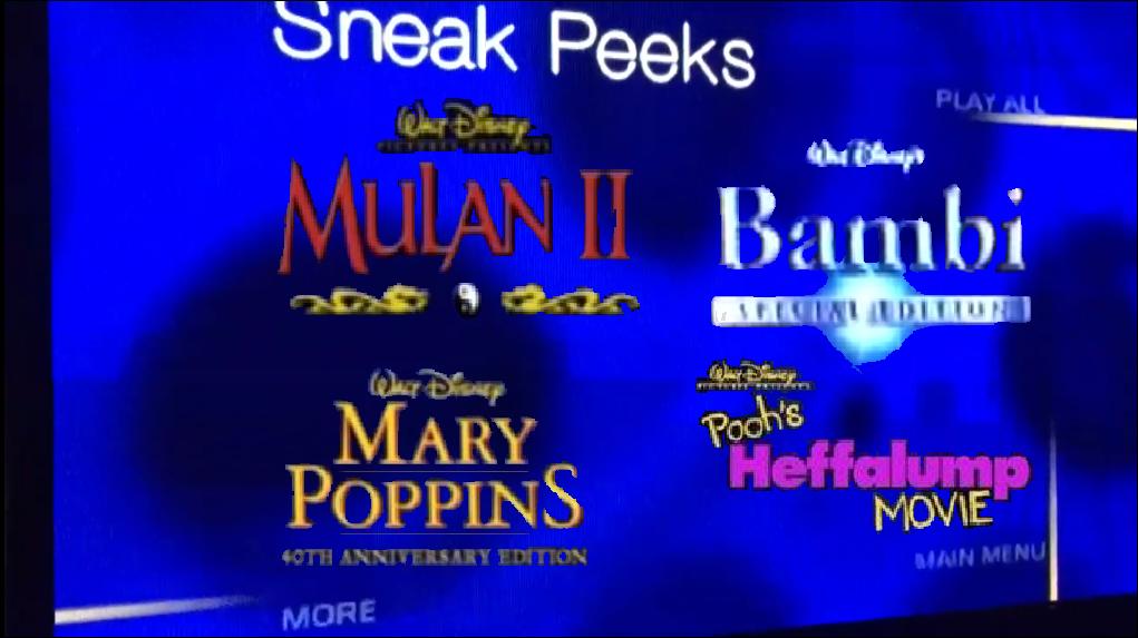 Sneak Peeks Menu for Mulan: 2-Discs Special Edition (2004) DVD Disc 1 |  Sneak Peeks Menu Wiki | Fandom