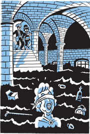 Sally Murphy about to drown.