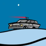 The Mitchums' police car.