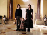 The Baudelaires in the mansion.