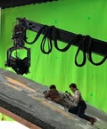 Stunt Doubles climbing the waterfall