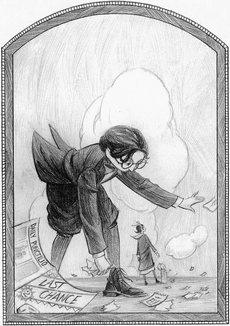 The Baudelaires fleeing after being falsely accused of murder.