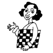 Madame Nordoff with a checkerboard in the Russian illustrations.