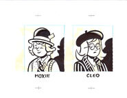 Concept art of Moxie and Cleo Knight.