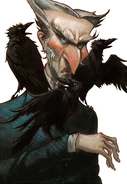 Count Olaf with crows.