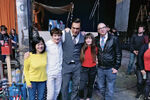 Lam, Hynes, Warburton, Weissman and Sonnenfeld celebrate the Baudelaires' series wrap on "The End."