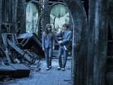 The Baudelaires revisit their mansion via a passageway.