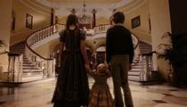 The Baudelaires in the mansion.