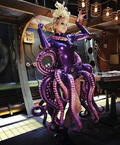 Esmé wearing an octopus costume.