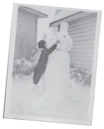 Building the snowman.