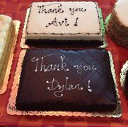 Thank you cakes for Avi and Dylan