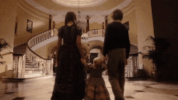 The Baudelaires revisit the ruins of their mansion.