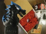 Bombinating Beast Statue sent to contest winners.
