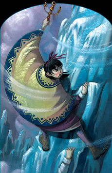 Violet and Quigley climb the Mortmain Mountains.