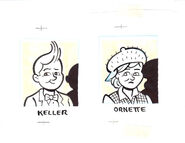 Concept Art of Kellar (misspelled "Keller") and Ornette Lost.