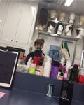 Dylan in the Makeup Trailer