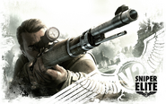 Karl on a promotional image of Sniper Elite V2.