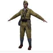 The Italian soldier in Siwa Oasis 3D model