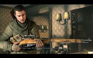 Karl examining the Mosin