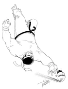 Daimon and his son Kogoro, Falcoon Art