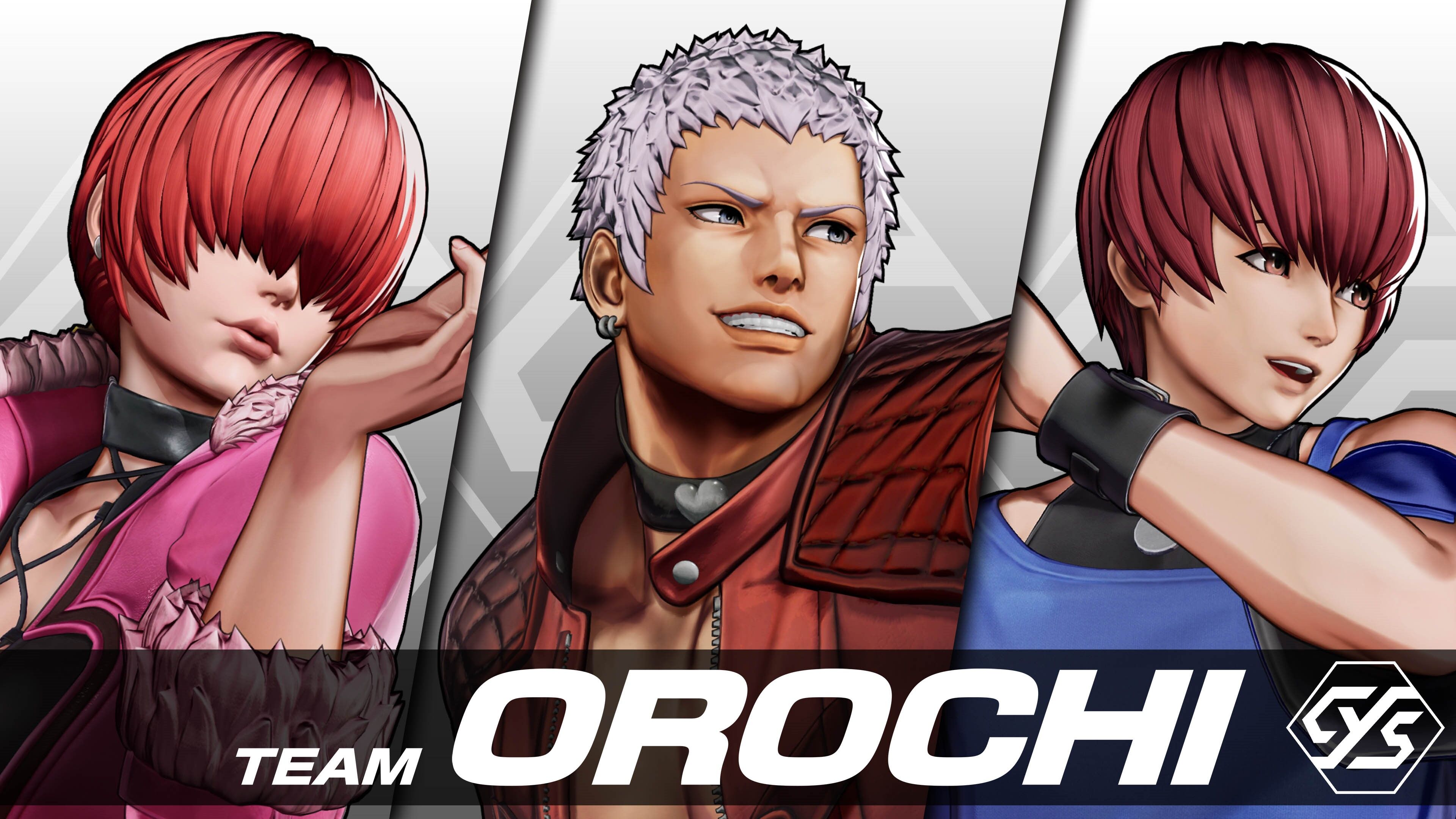 The King Of Fighters 2002: Unlimited Match Iori Yagami Leona Heidern Orochi  PNG - anime, black hair, brown hair, charac…